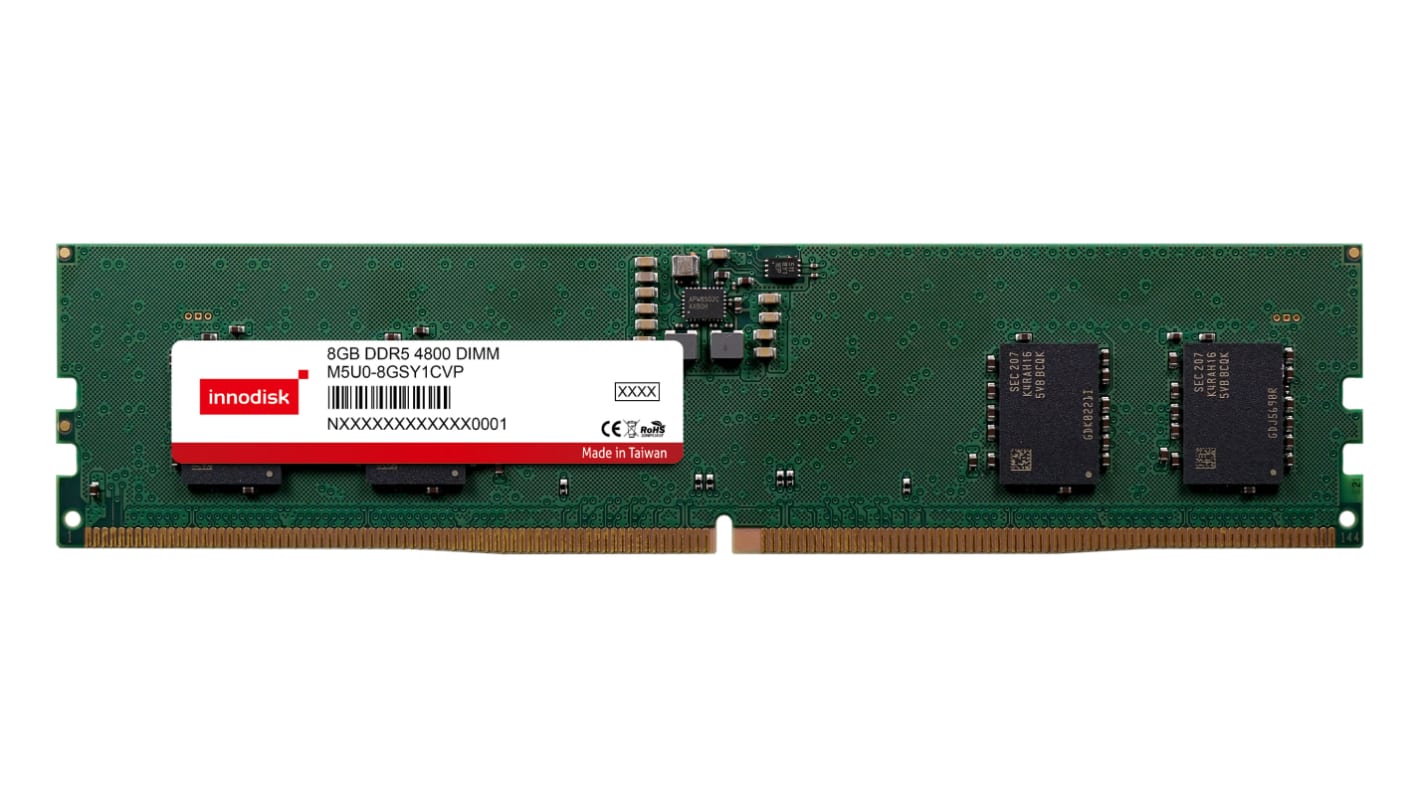 InnoDisk Arbeitsspeicher für Desktop, 8 GB DDR5,  industrietauglich DIMM