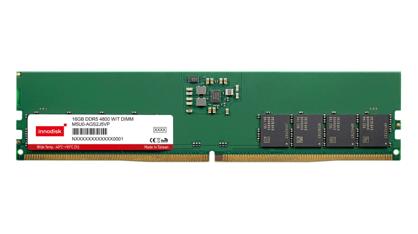 InnoDisk Arbeitsspeicher für Desktop, 16 GB DDR5,  industrietauglich DIMM