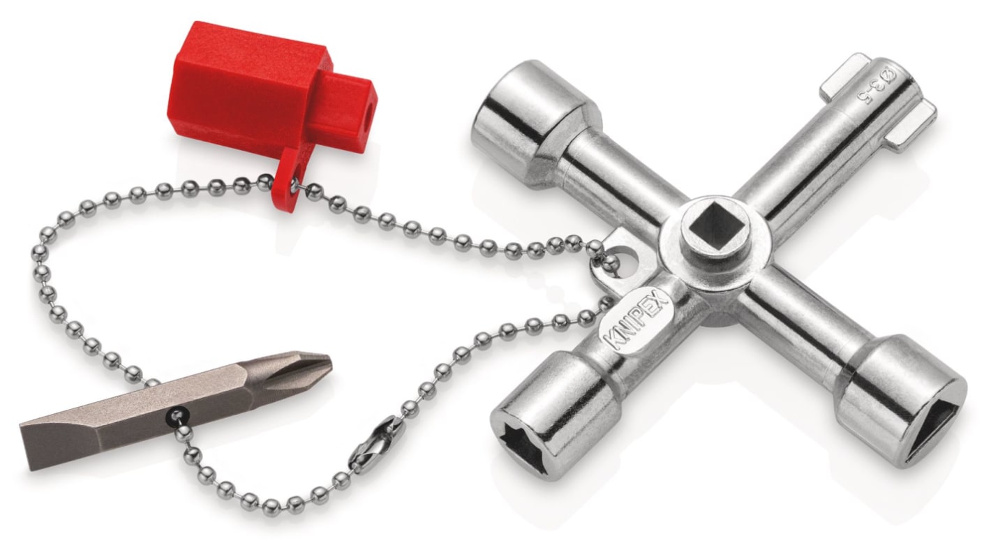Klíč na rozvodné skříně 5 → 11 mm Odlévaný zinek Niklovaný Knipex