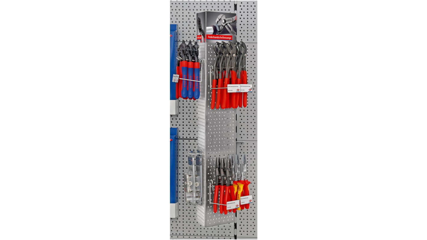 Sujeción de herramientas en pared y panel, Juego de portaherramientas para montaje en pared, Knipex