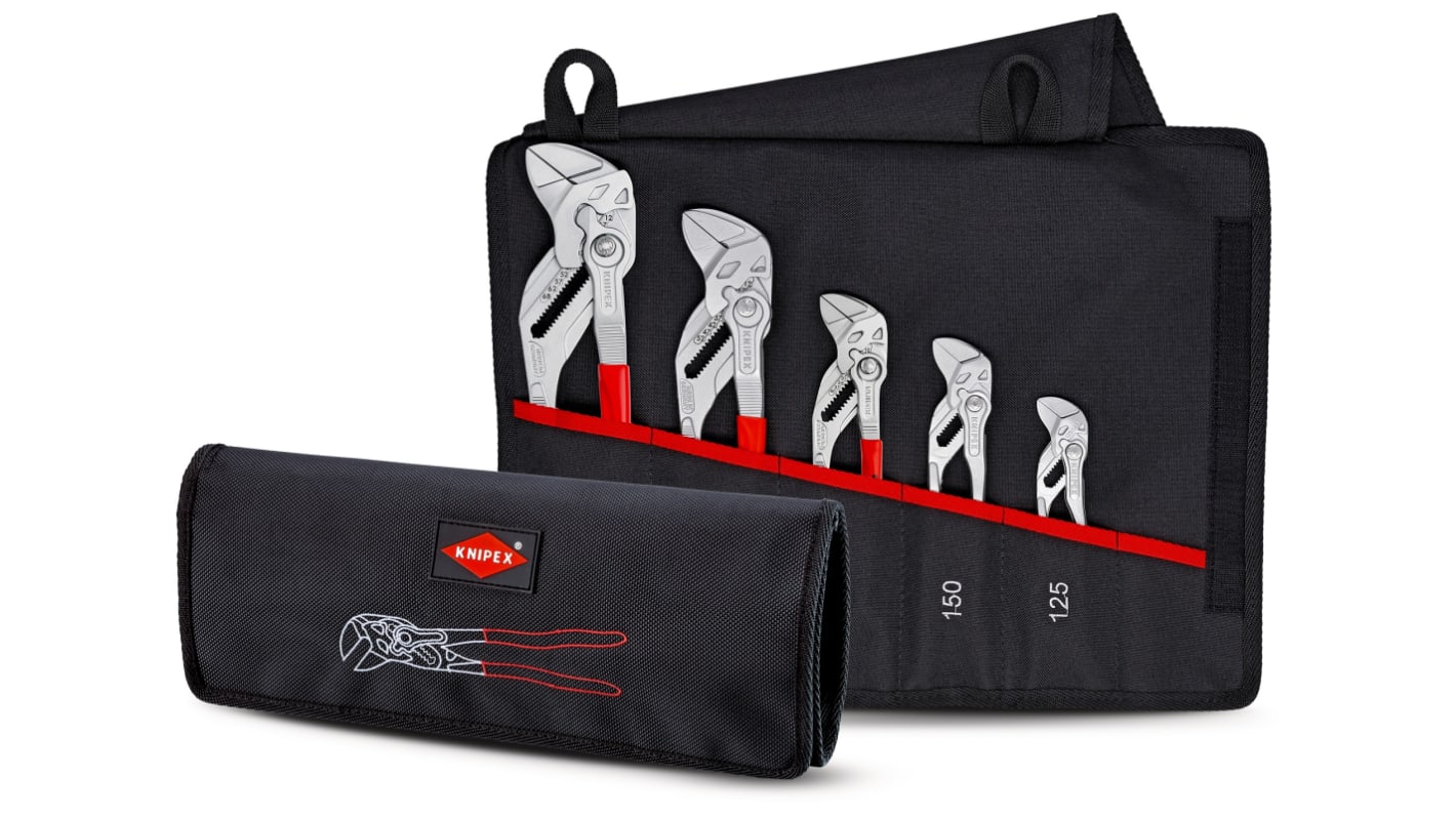00 19 55 S4 Knipex 5Piece Pliers wrench, 125 → 300 mm Overall RS