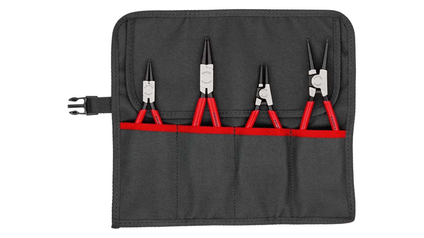 Knipex 4-Pezzi Set di pinze per anelli elastici Ad angolo retto Tipo 315 mm Lunghezza