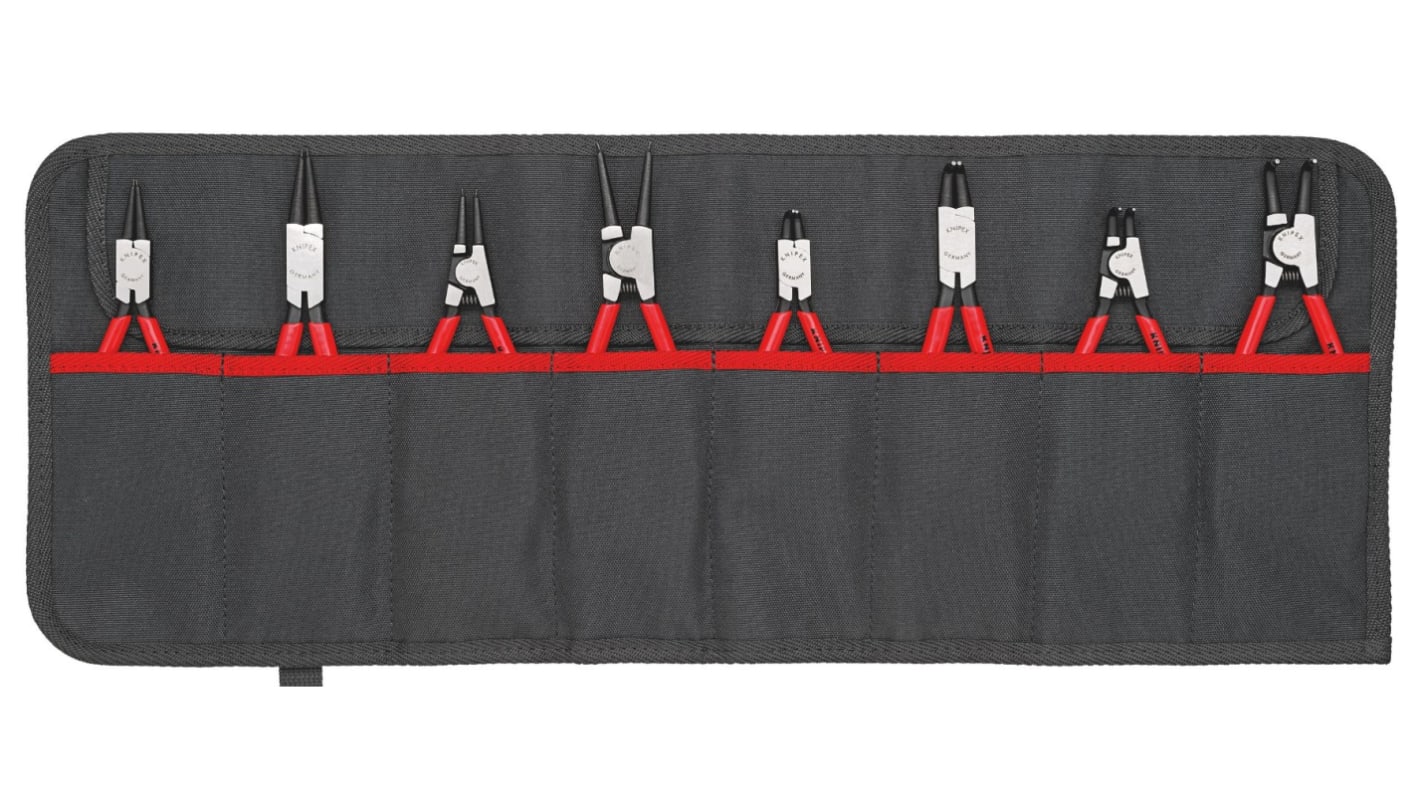 00 19 58 V01 Knipex 8Piece Circlip Plier Set, Angled, Straight Tip
