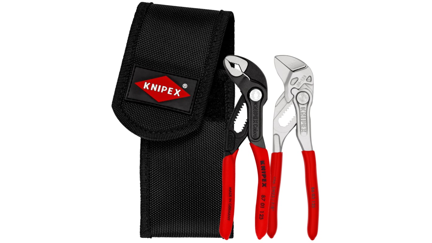 Knipex 2-Piece Plier Set, Straight Tip, 153 mm Overall