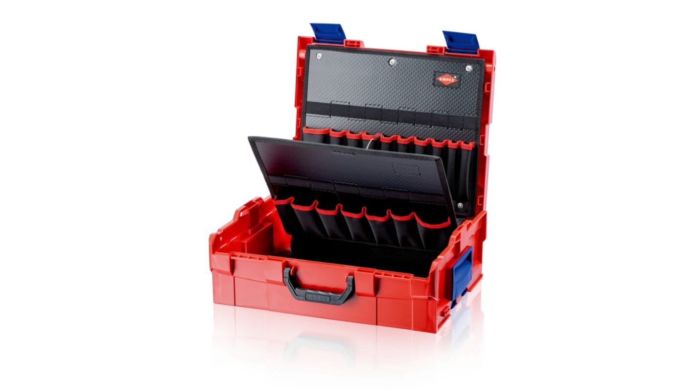 Caja para herramientas Knipex, Rojo, Plástico, Caja de Herramientas, 442 x 357 x 151mm