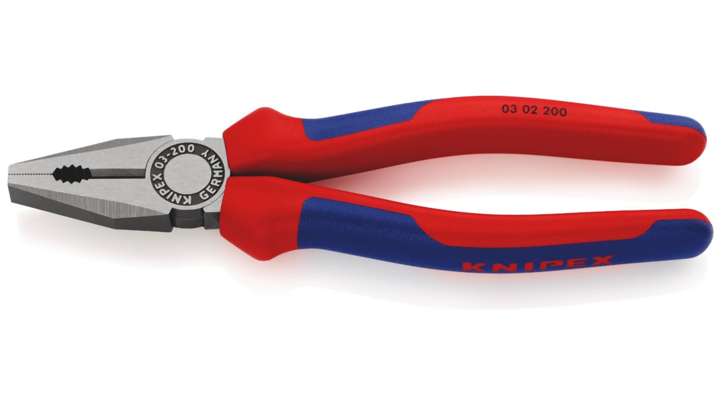 Pinze combinate Knipex in Acciaio speciale per utensili di qualità, lungh. 205 mm Ad angolo retto