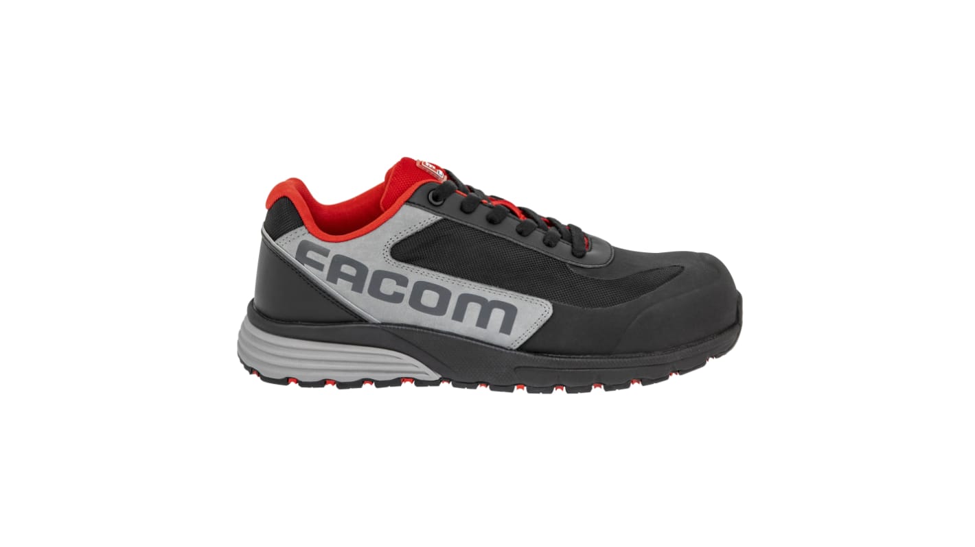 Parade SUZUKA Unisex Black, Grey, Red Composite  Toe Capped Safety Shoes, UK 3, EU 36