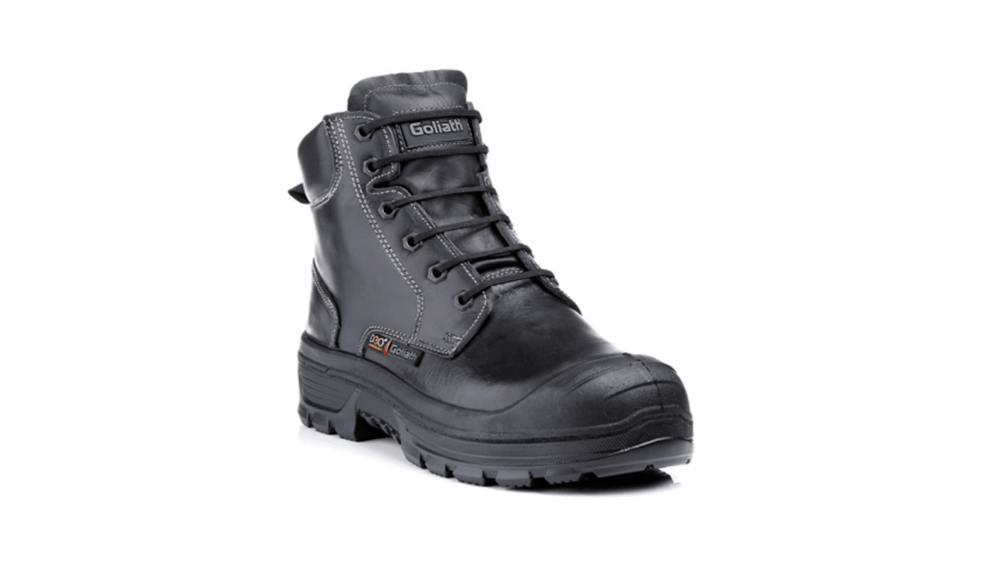 Goliath Force Black Aluminium Toe Capped Unisex Safety Boot, UK 6, EU 39.5