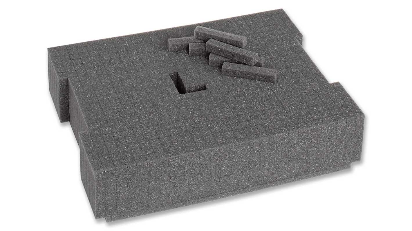 Inserto in schiuma BS SYSTEMS Rettangolare, Grigio, 405 x 315 x 85mm, per L-BOXX 136, LS-BOXX