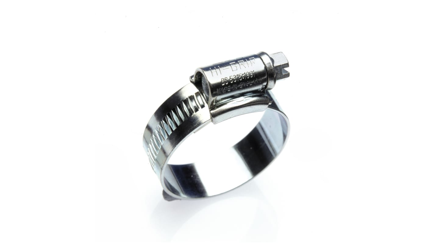 HGZ220BP HIGRIP Mild Steel Slotted Screw Hose Clip, 0.9mm Band Width