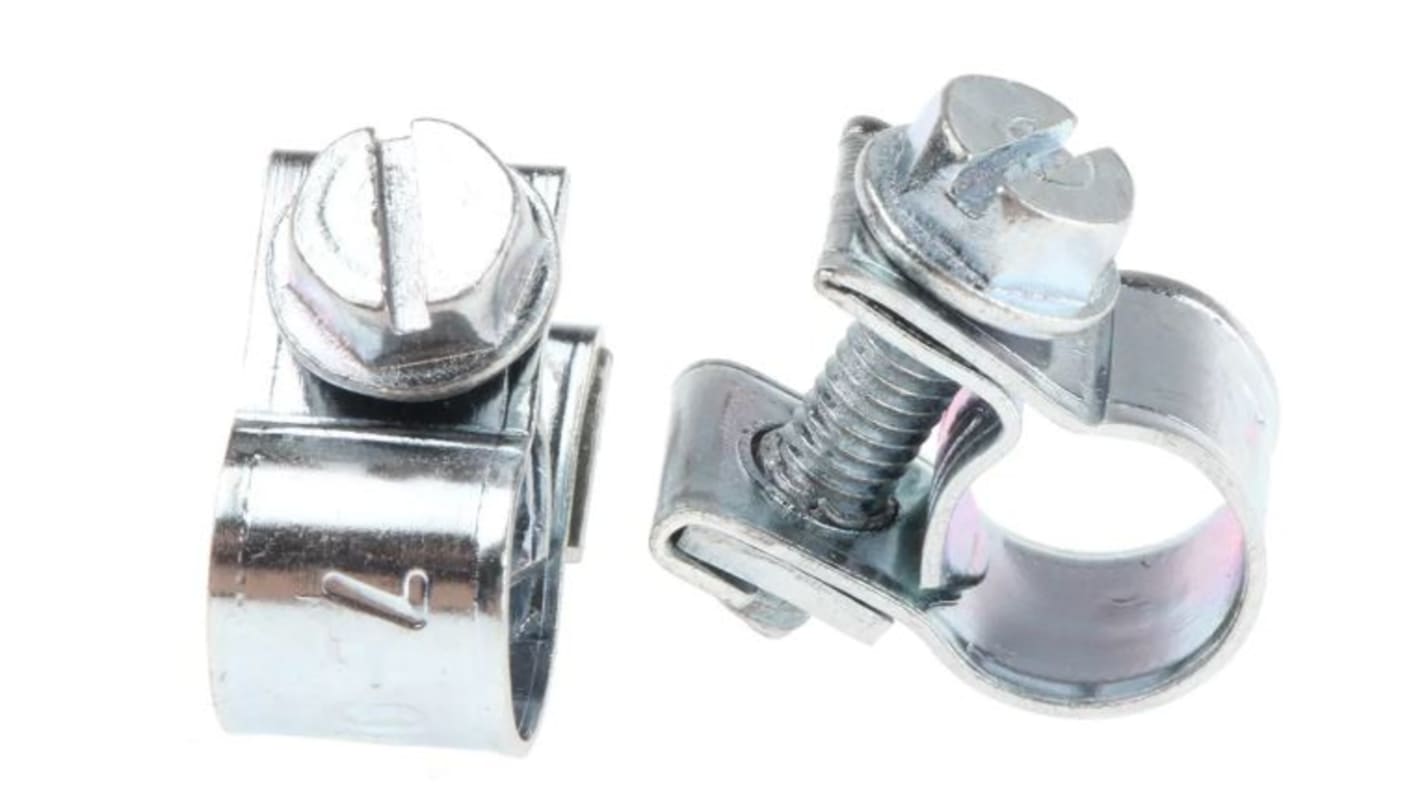 JCS Weichstahl Schlauchschelle Schnappschlauchschelle, mit Verschlusskopfschraube, Ø 18mm x 0.6mm