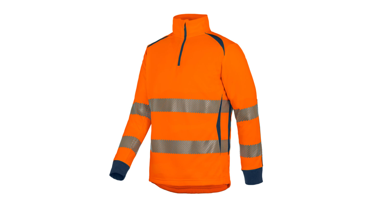 T2S Unisex Warnschutzpullover Orange/Marine, Größe L