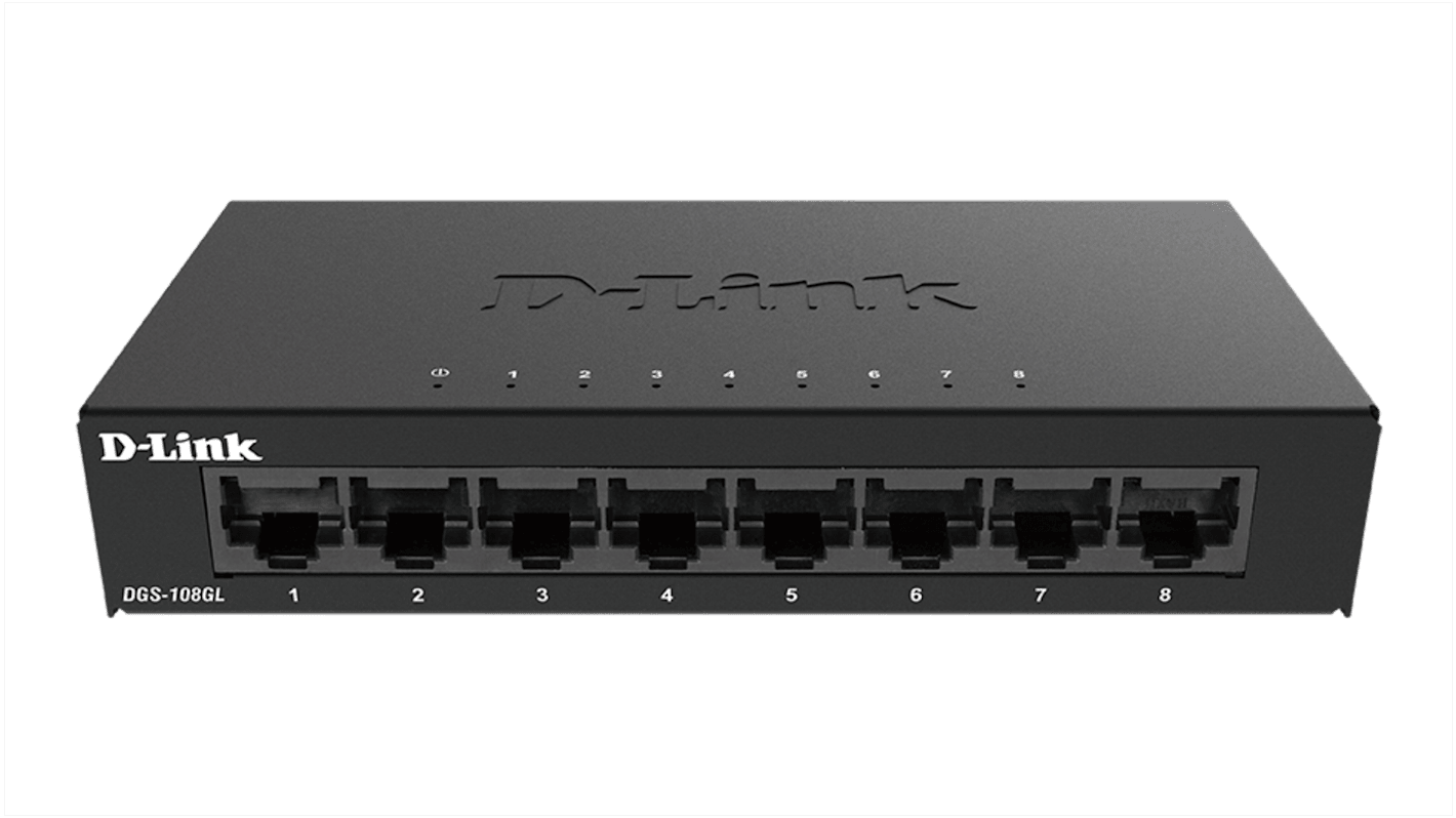 D-Link Ethernet Switch, Unmanaged 8 Port Gigabit Switch EU