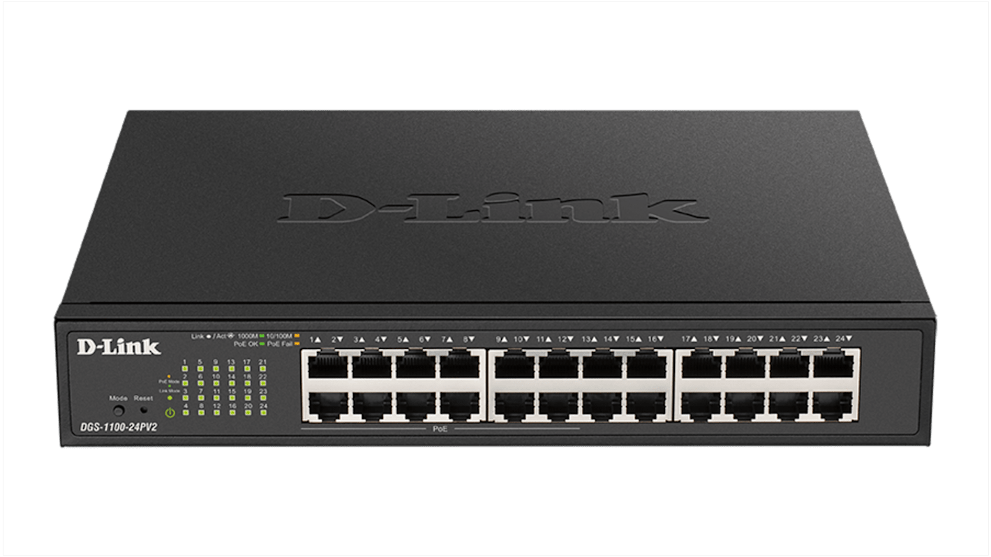 D-Link 24, Managed, Smart 24 Port Smart Switch With PoE EU