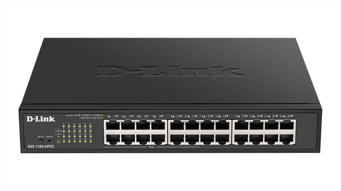 Switch inteligente D-Link con PoE, 24 puertos