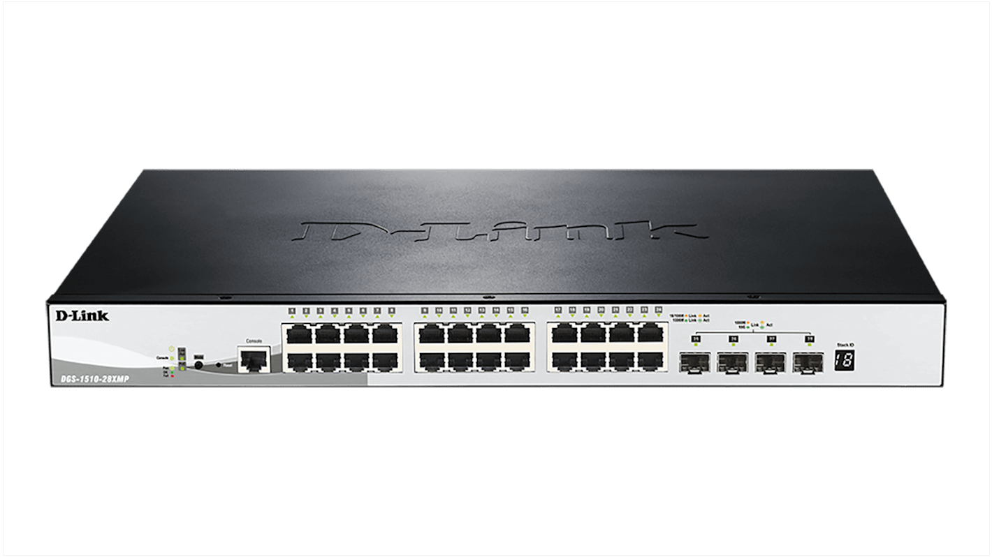 Commutateur intelligent D-Link DGS-1510-28XMP, 28 ports, EU