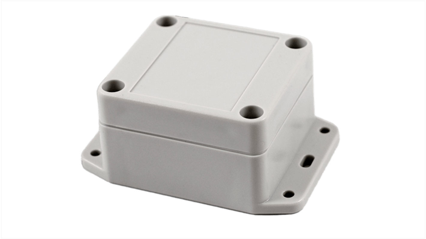 Hammond RP Series Light Grey Polycarbonate General Purpose Enclosure, IP65, Flanged, Light Grey Lid, 65 x 60 x 40mm