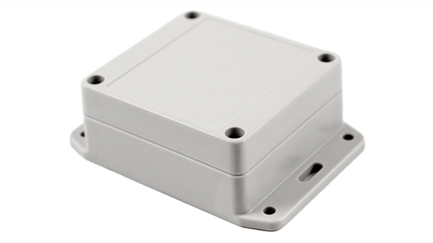 Hammond RP Series Light Grey Polycarbonate General Purpose Enclosure, IP65, Flanged, Light Grey Lid, 85 x 80 x 40mm