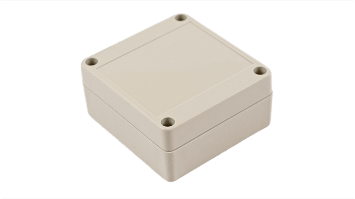 Hammond RP Series Light Grey ABS General Purpose Enclosure, IP65, Light Grey Lid, 85 x 80 x 40mm