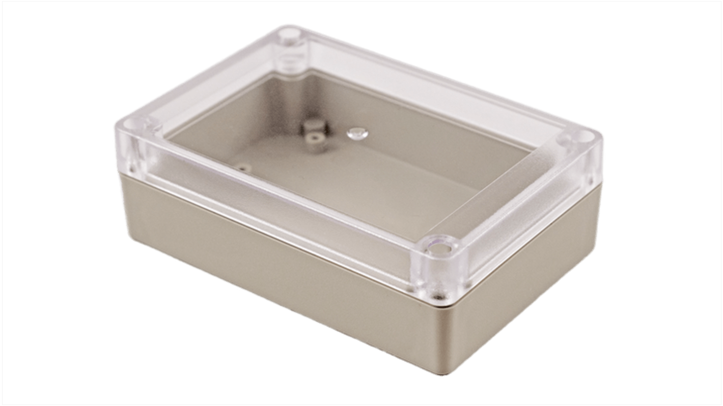 Hammond RP Series Light Grey ABS General Purpose Enclosure, IP65, Clear Lid, 125 x 85 x 40mm