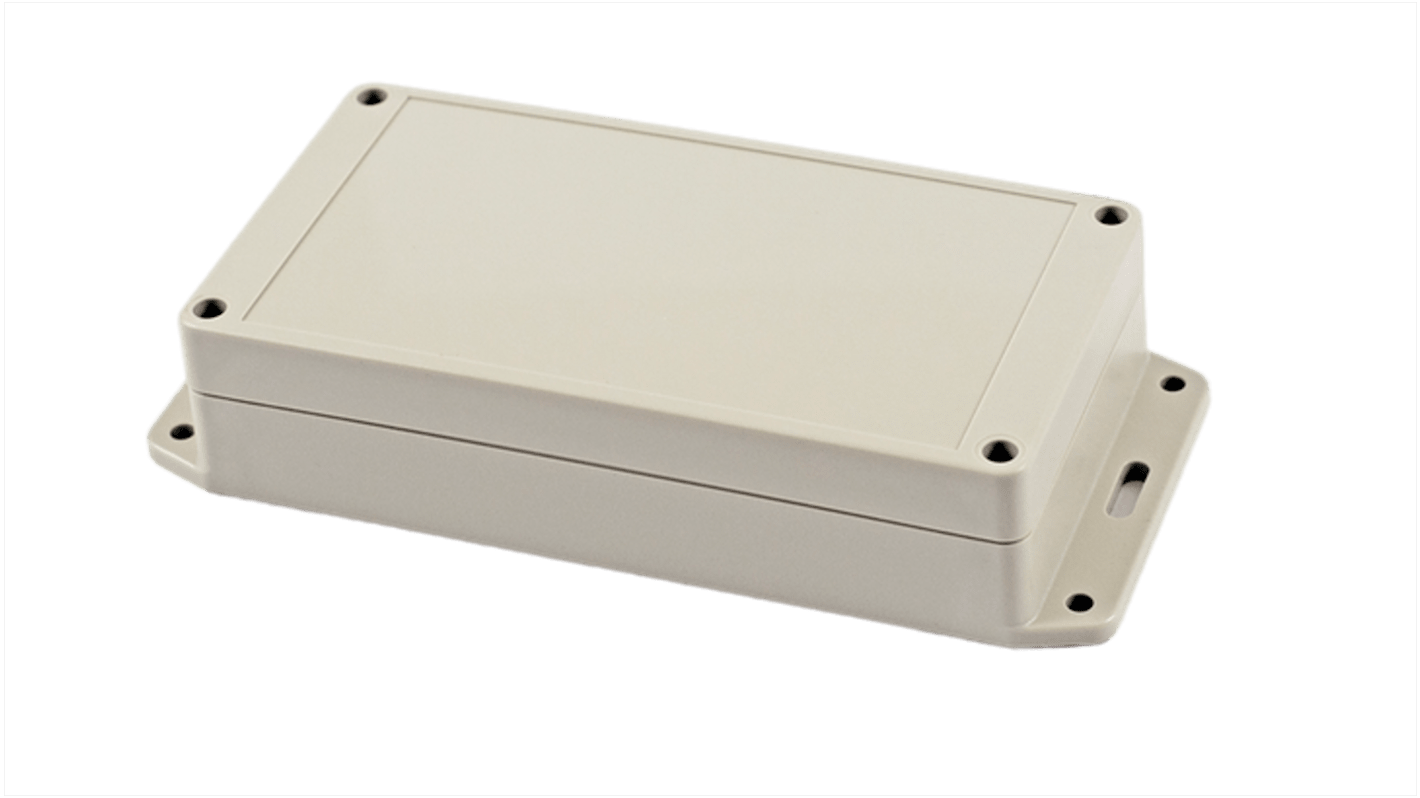 Hammond RP Series Light Grey ABS General Purpose Enclosure, IP65, Flanged, Light Grey Lid, 165 x 85 x 40mm