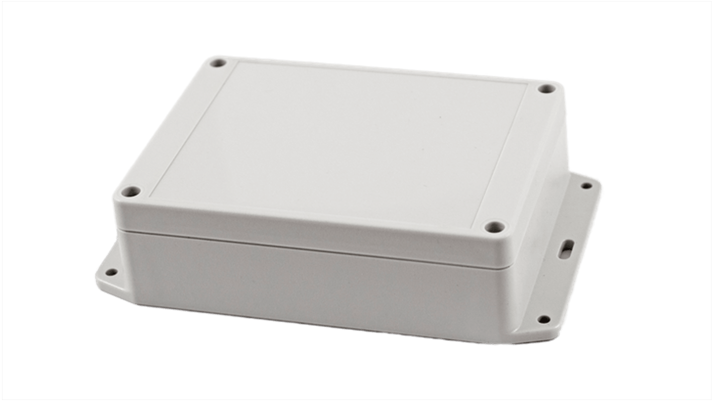 Hammond RP Series Light Grey Polycarbonate General Purpose Enclosure, IP65, Flanged, Light Grey Lid, 145 x 105 x 40mm