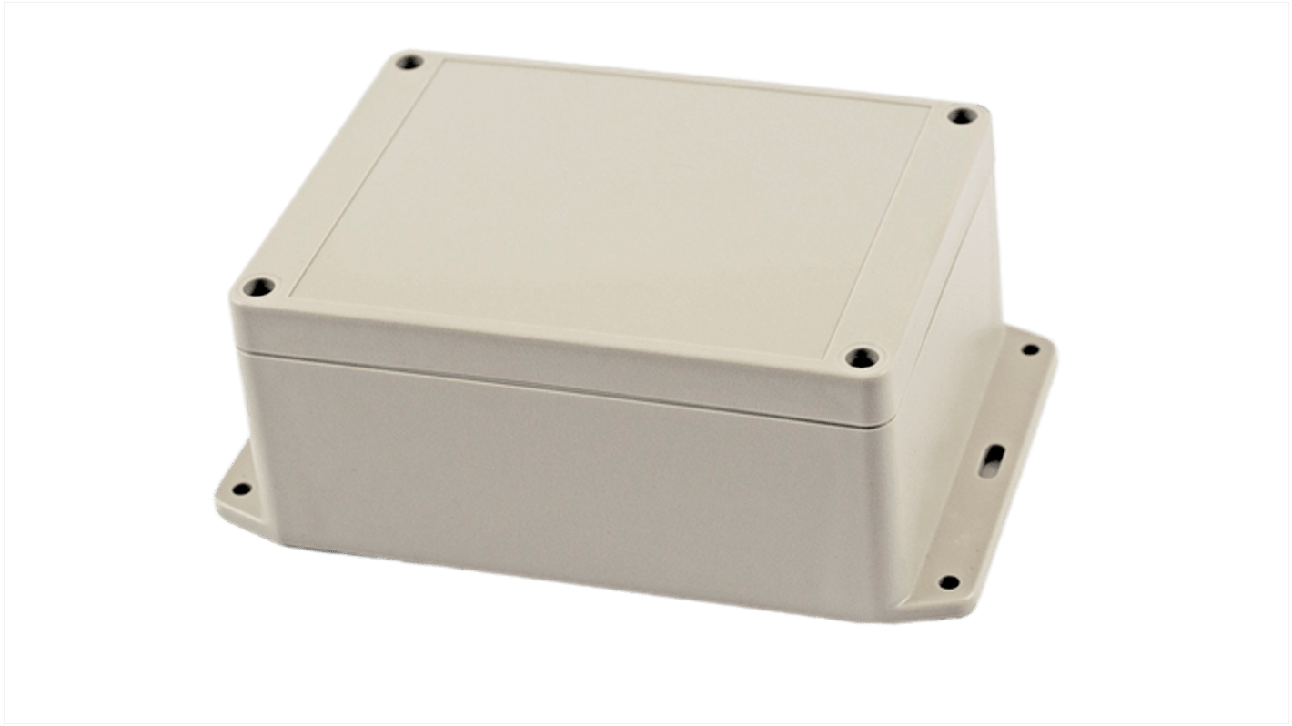 Hammond RP Series Light Grey ABS General Purpose Enclosure, IP65, Flanged, Light Grey Lid, 145 x 105 x 60mm