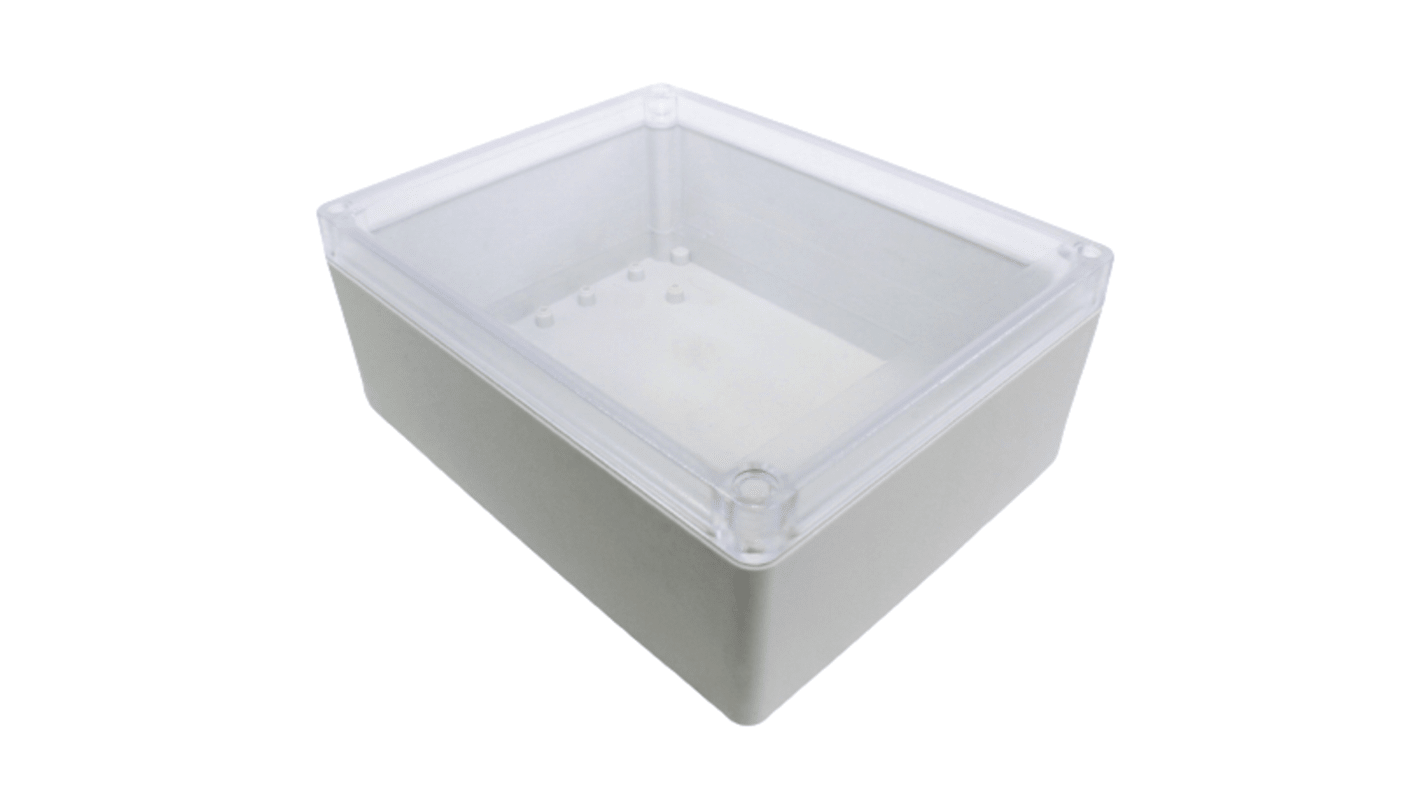 Caja de uso general Hammond de Policarbonato Gris claro, 186 x 146 x 75mm, IP65