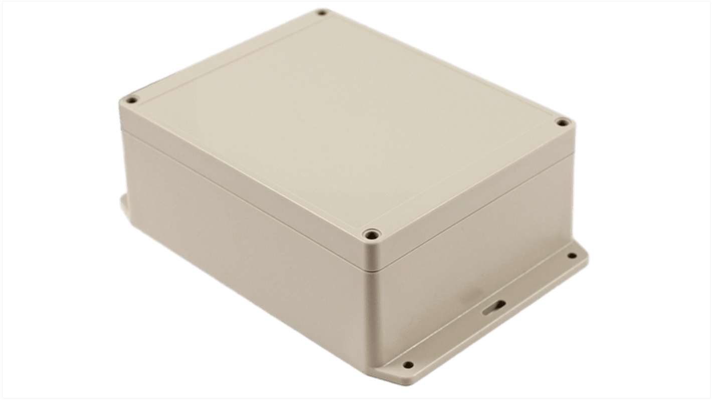 Hammond RP Series Light Grey ABS General Purpose Enclosure, IP65, Flanged, Light Grey Lid, 186 x 146 x 75mm