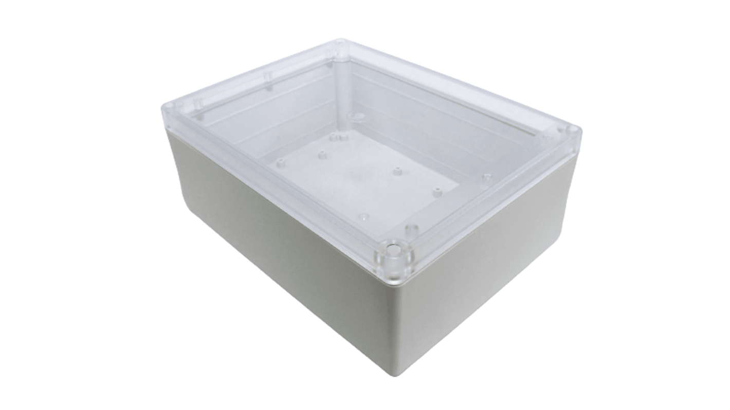 Hammond RP Series Light Grey Polycarbonate General Purpose Enclosure, IP65, Clear Lid, 220 x 165 x 85mm