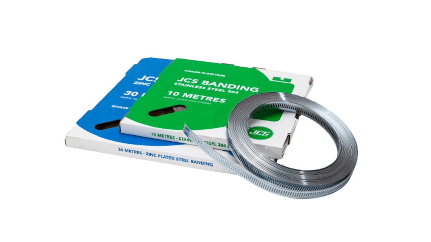 JCS 1 Piece Zinc-Plated Mild Steel Hose Clip Banding 13mm Inside Diameter