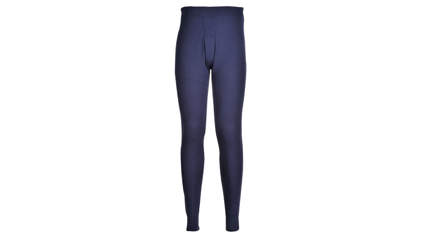 Portwest Navy Cotton, Polyester Thermal Long Johns, XS