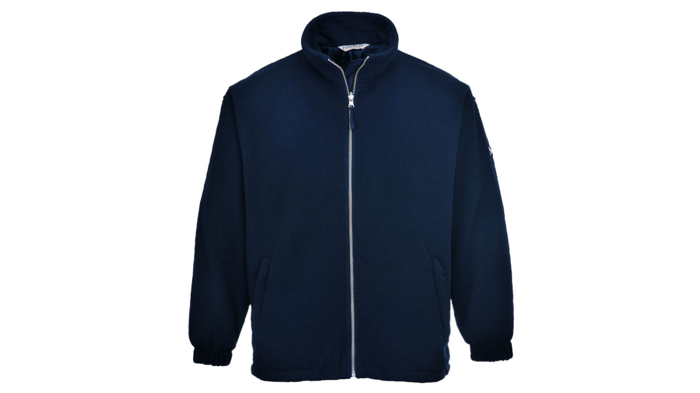 Giacca in pile Portwest F285 Unisex, col. Blu Navy, M, in 100% poliestere