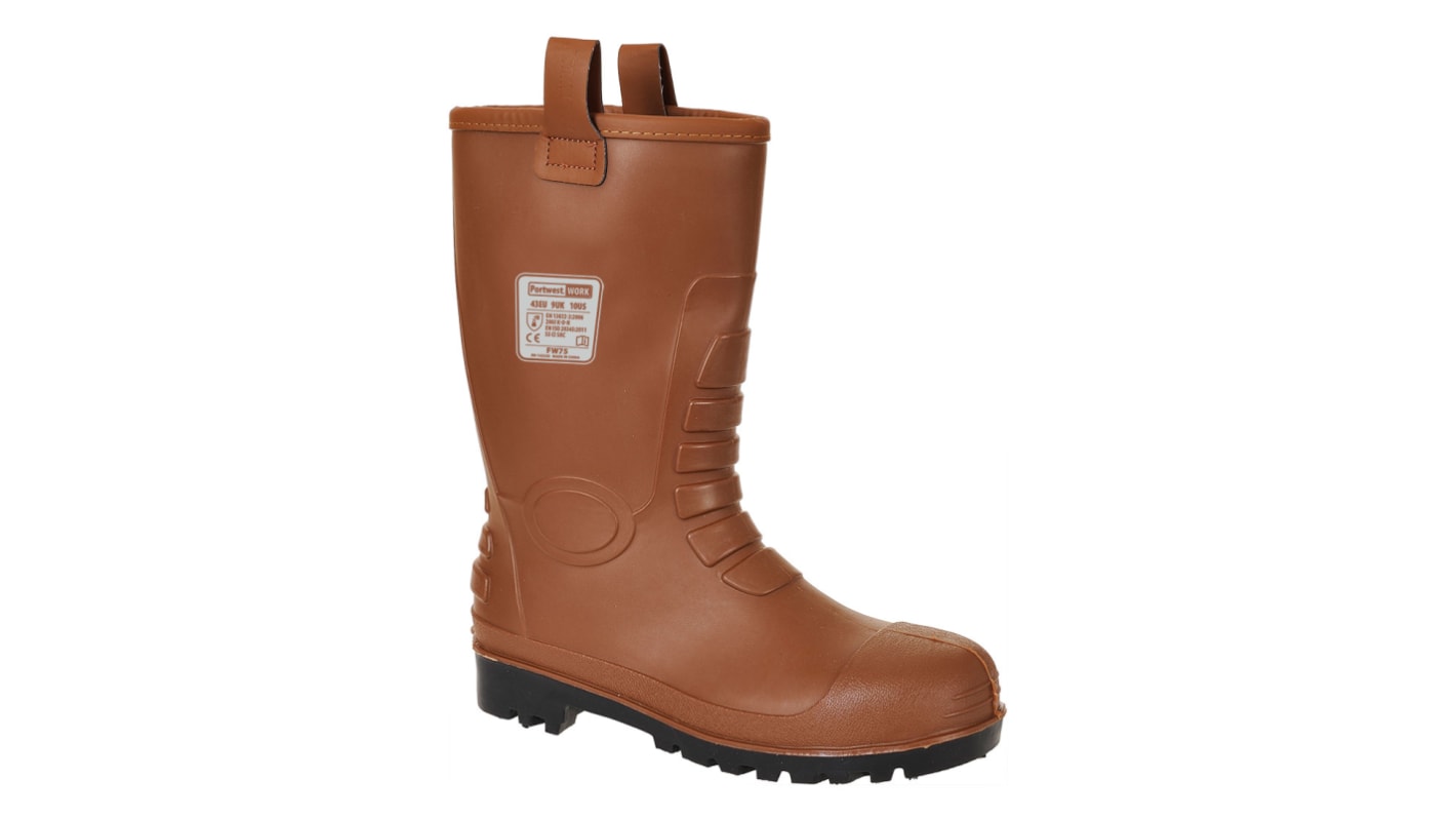 Portwest FW75 EN20345 S5, Unisex, Sicherheitsstiefel Schwarz, mit Edelstahl-Schutzkappe , Größe 36 / UK 3