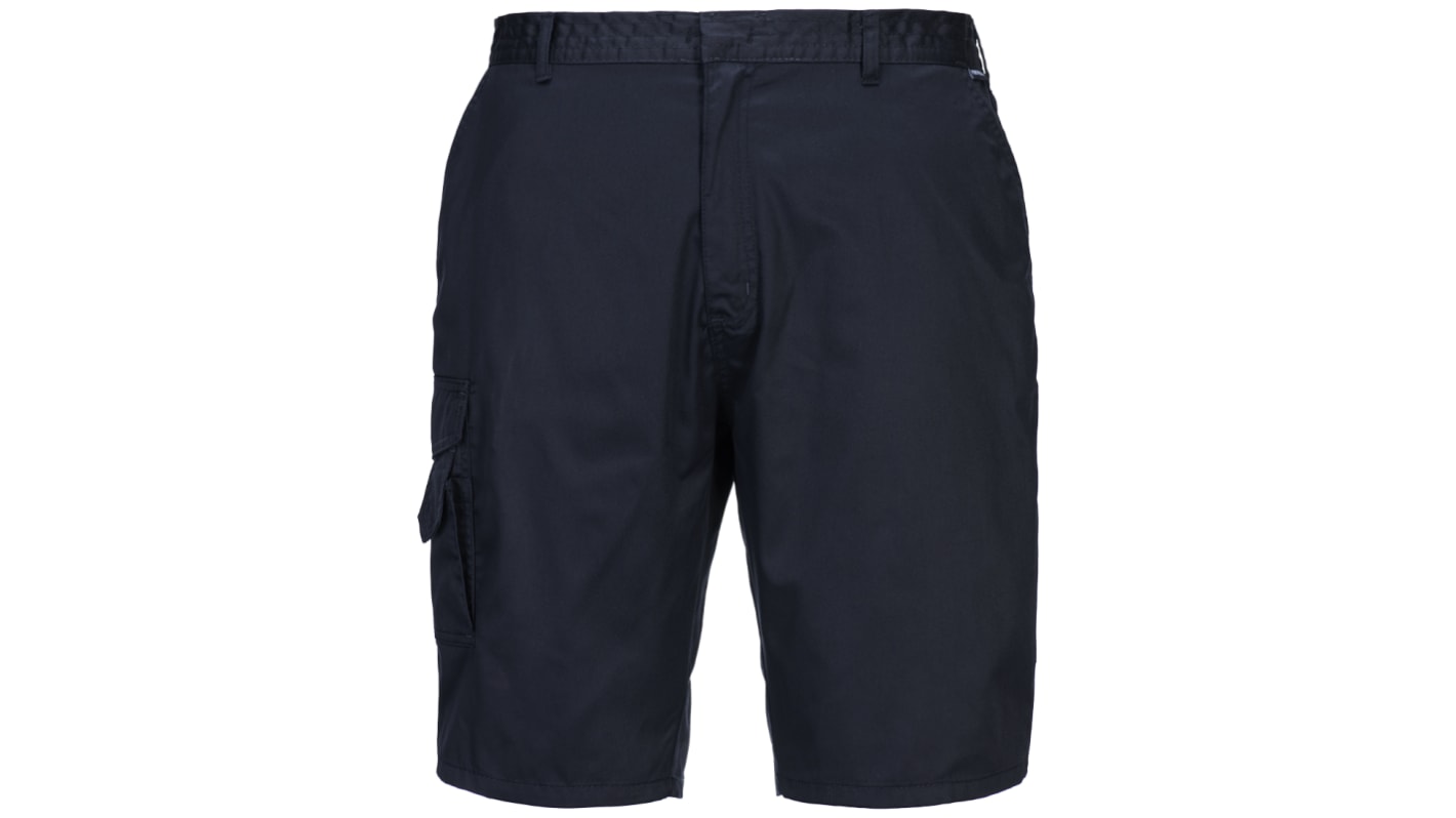 Pantalones cortos de trabajo Unisex Portwest de , 35 % alg., 65 % poli. de color Azul marino, talla M