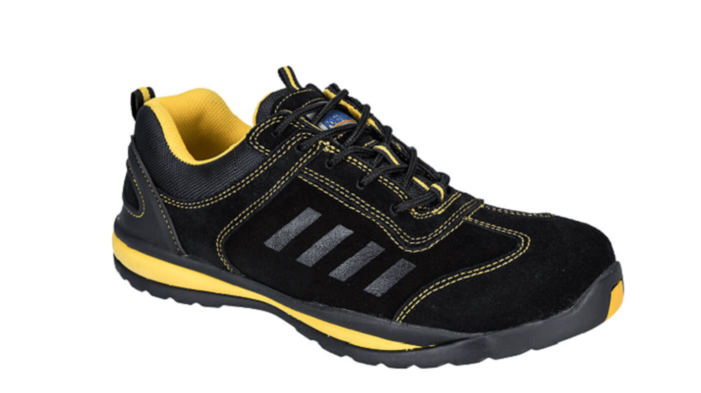 Goliath FW34 Unisex Black, Yellow  Toe Capped Safety Trainers, UK 6, EU 39