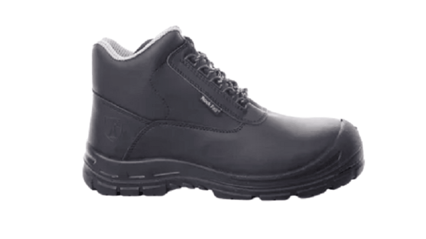 Magnum Rhodium Black Fibreglass Toe Capped Unisex Safety Boot, UK 6, EU 39.5