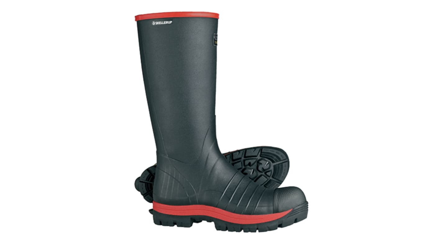 Goliath Quatro Black, Red Steel Toe Capped Unisex Safety Boot, UK 6, EU 40