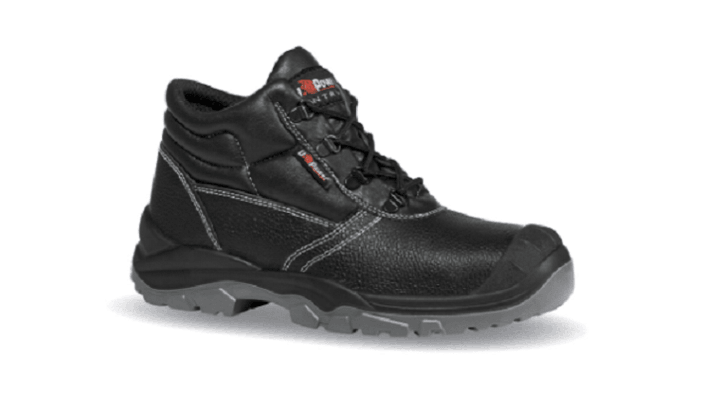 UE1012306 UPower Entry Black Steel Toe Capped Unisex Safety Boot, UK