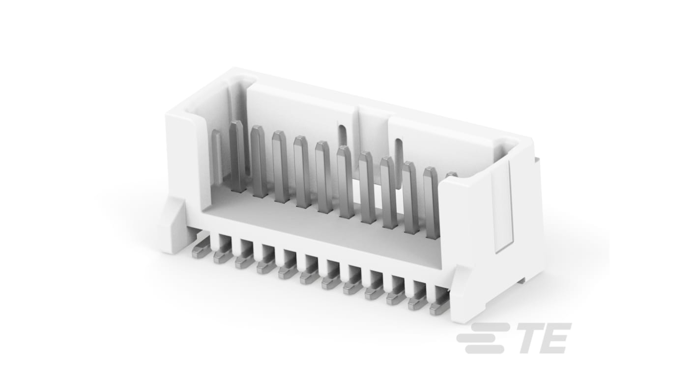 TE Connectivity MICRO CT Leiterplatten-Stiftleiste Gerade, 12-polig / 1-reihig, Raster 1.2mm, Kabel-Platine, 2A