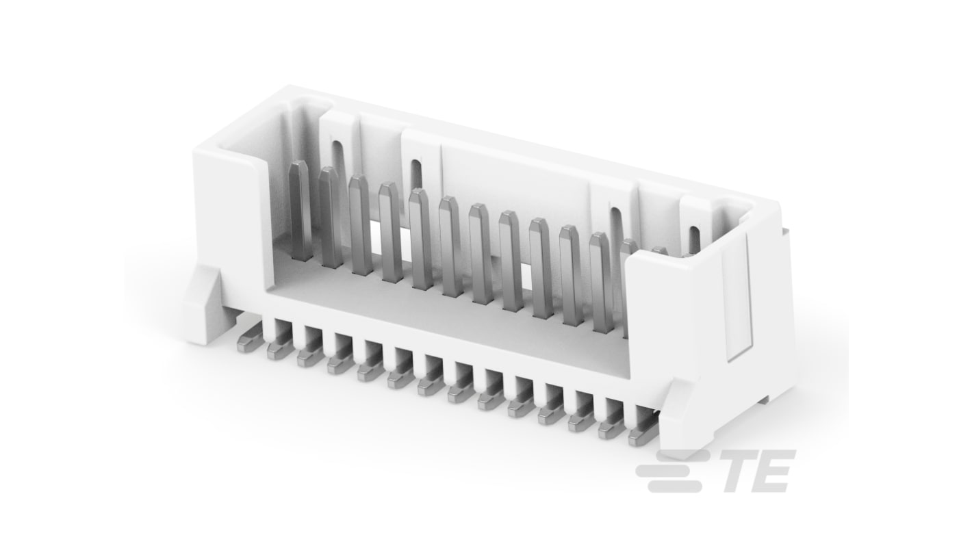 TE Connectivity MICRO CT Series Straight Board Mount PCB Header, 14 Contact(s), 1.2mm Pitch, 1 Row(s)