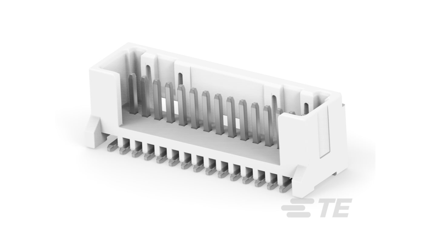 TE Connectivity MICRO CT Series Straight Board Mount PCB Header, 15 Contact(s), 1.2mm Pitch, 1 Row(s)