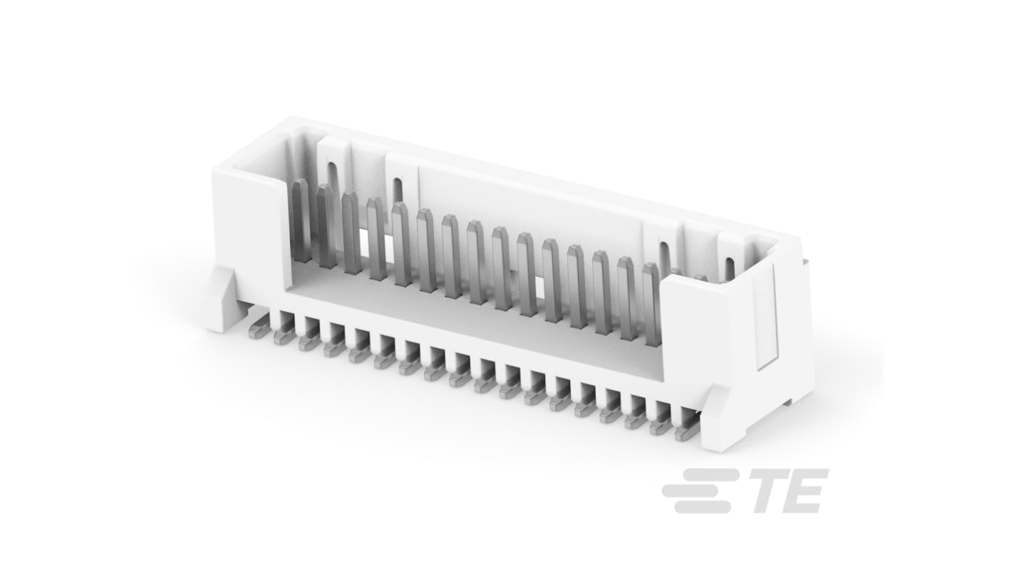 TE Connectivity MICRO CT Series Straight Board Mount PCB Header, 18 Contact(s), 1.2mm Pitch, 1 Row(s)