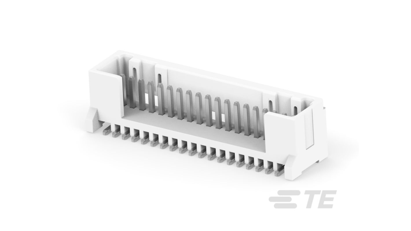 TE Connectivity MICRO CT Series Straight Board Mount PCB Header, 19 Contact(s), 1.2mm Pitch, 1 Row(s)