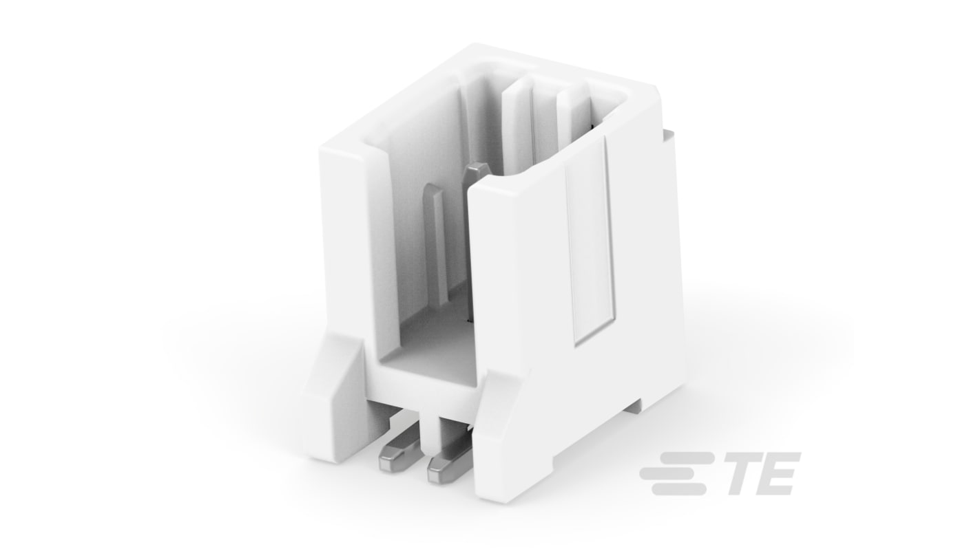 TE Connectivity MICRO CT Series Straight Board Mount PCB Header, 2 Contact(s), 1.2mm Pitch, 1 Row(s)