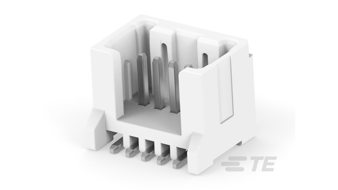 TE Connectivity MICRO CT Series Straight Board Mount PCB Header, 5 Contact(s), 1.2mm Pitch, 1 Row(s)