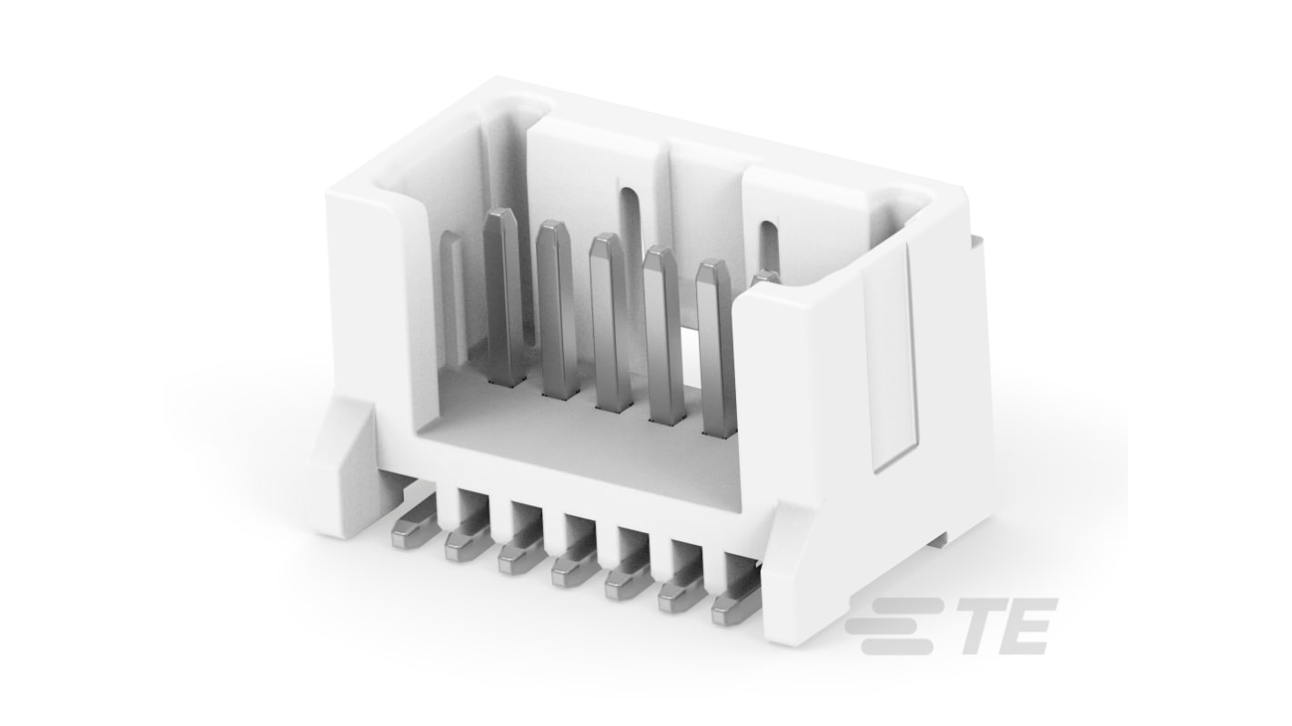 TE Connectivity MICRO CT Series Straight Board Mount PCB Header, 7 Contact(s), 1.2mm Pitch, 1 Row(s)