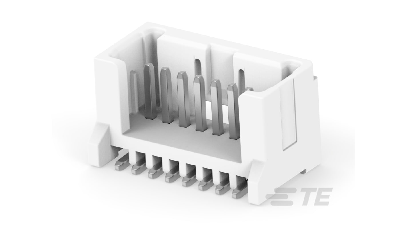 TE Connectivity MICRO CT Series Straight Board Mount PCB Header, 8 Contact(s), 1.2mm Pitch, 1 Row(s)