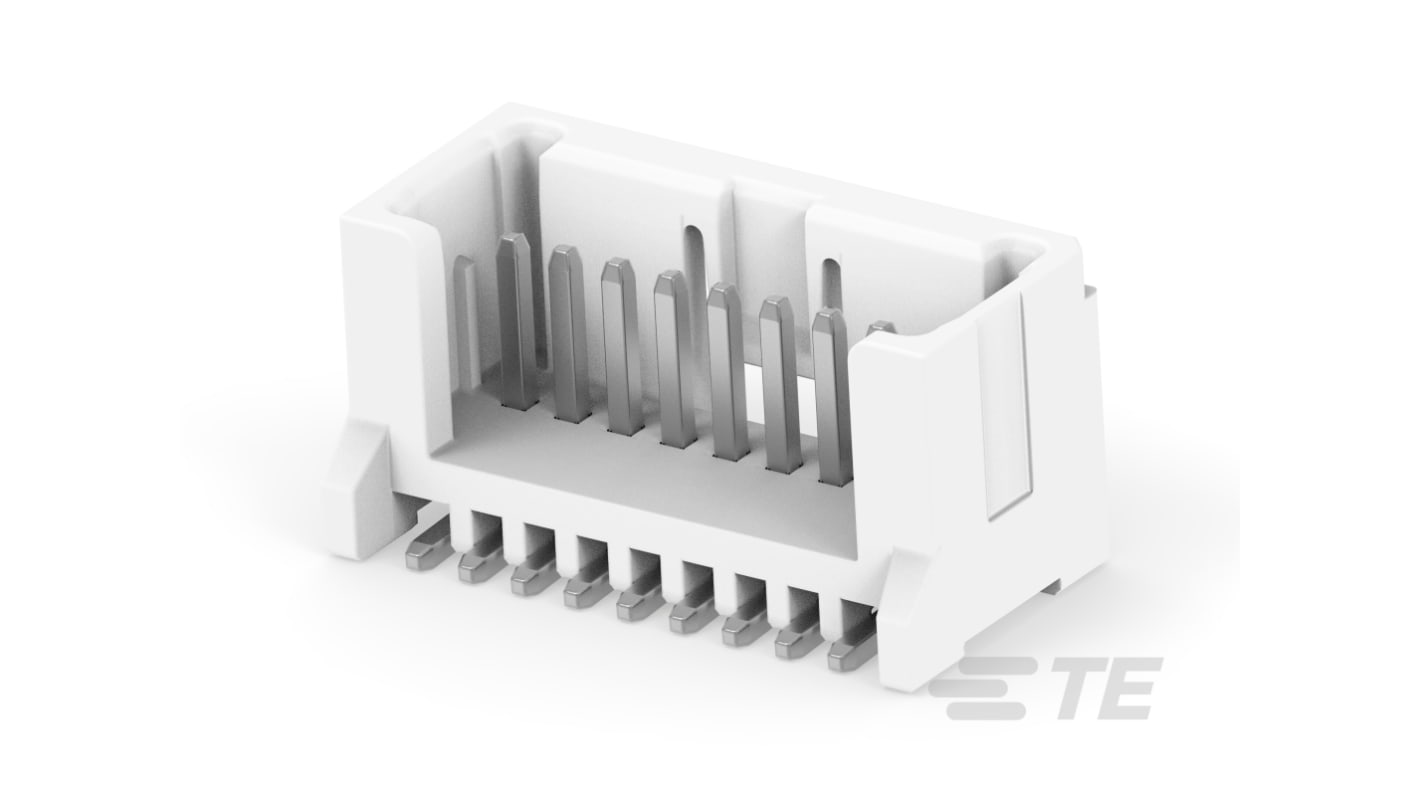 TE Connectivity MICRO CT Series Straight Board Mount PCB Header, 9 Contact(s), 1.2mm Pitch, 1 Row(s)