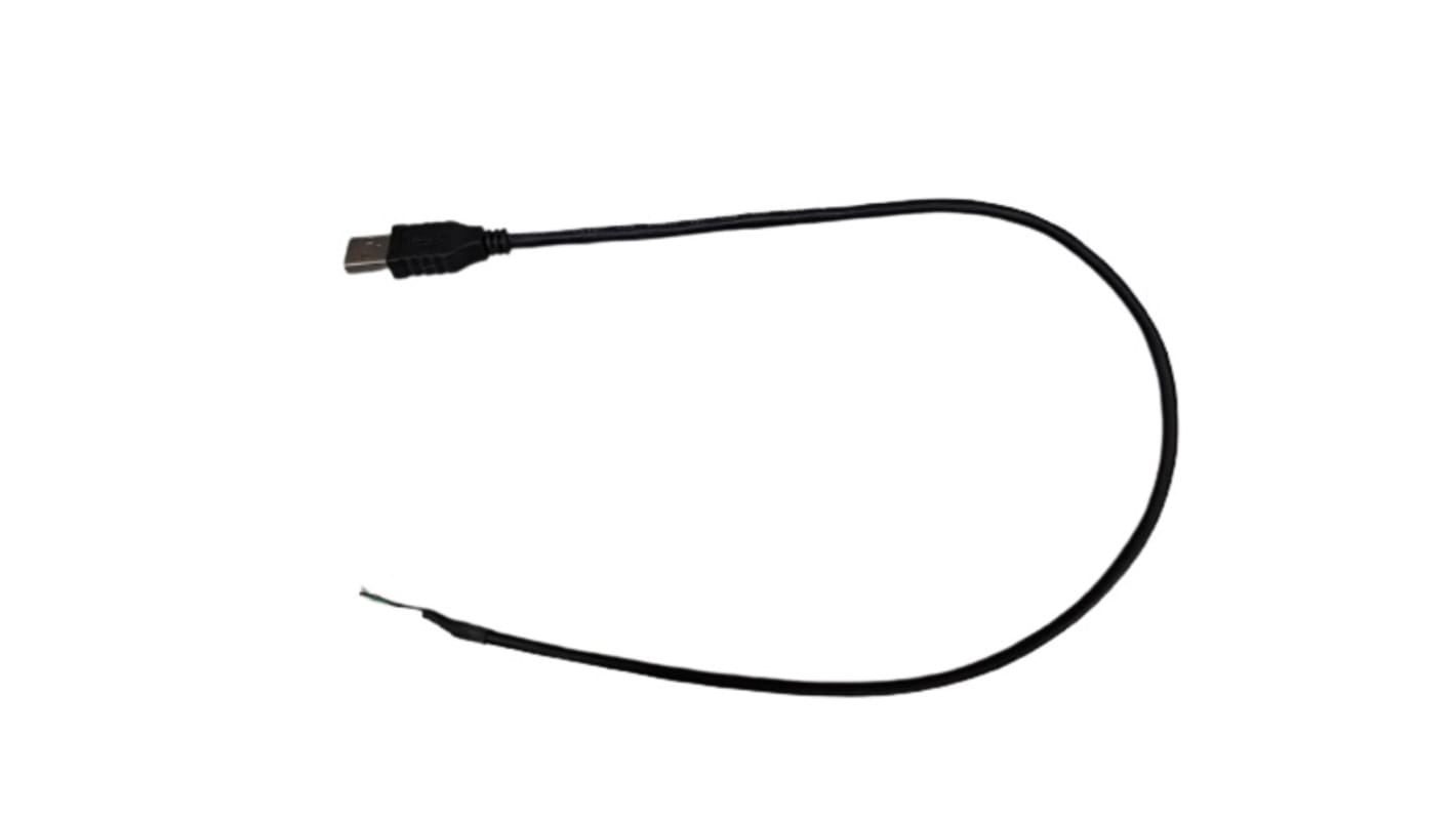 Cable USB 2.0 RS PRO, con A. USB A Macho, con B. IDC Macho, long. 0.5m, color Negro